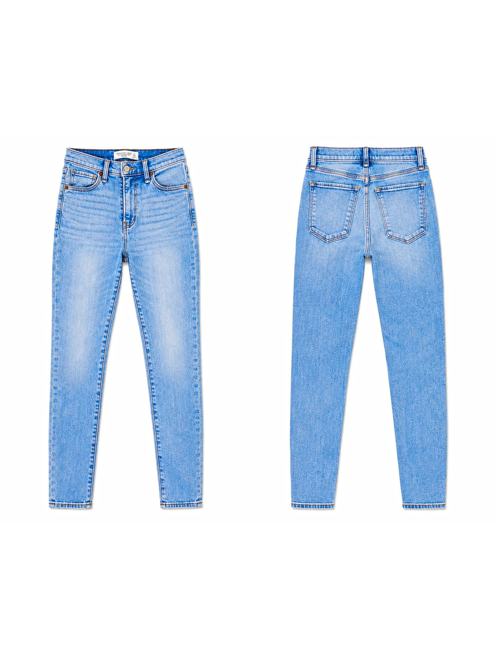 Abercrombie & Fitch Womens Curve Love High Rise Skinny Ankle Jeans 23 Light Wash